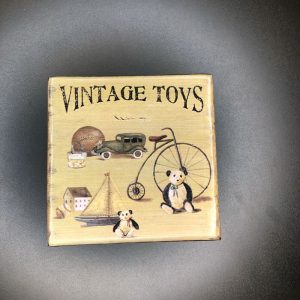 ξυλινο κουτι χειροποιητο ντεκουπαζ decoupage (1 of 28) vintage toys