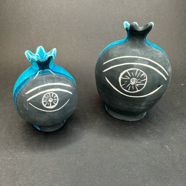 κεραμικό χειροποίητο διακοσμητικό ρόδι από τον κεραμίστα ΡΟΖΟΣ